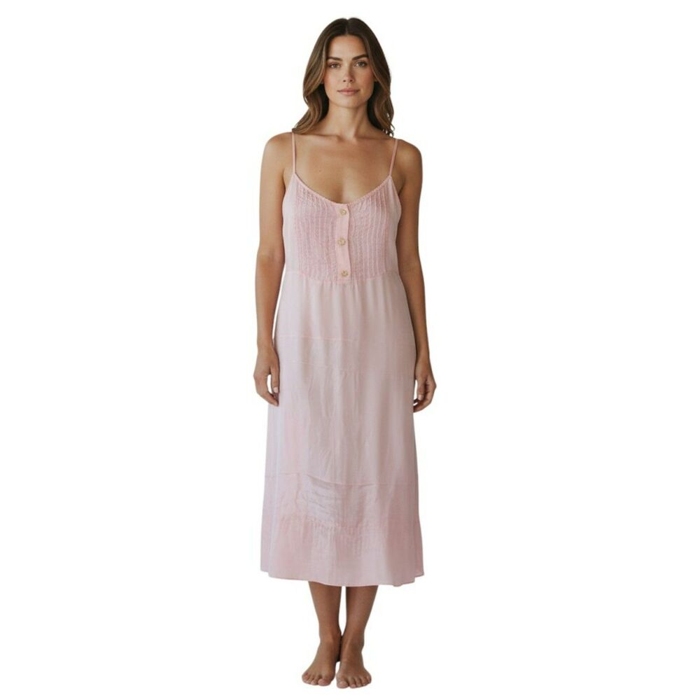 Kiko Dress Women’s Size M Pink 100% Silk lightweight Y2K #6